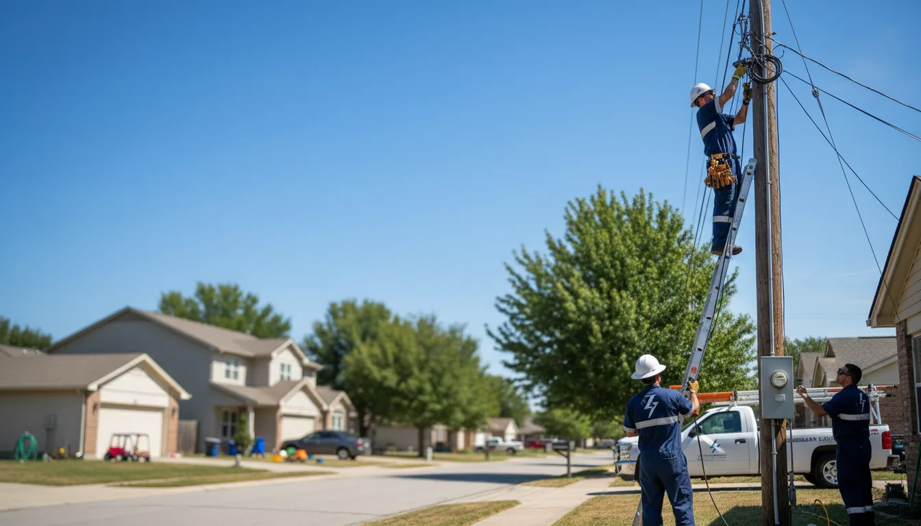 Residential electrician providing installation services in Darien Center, NY